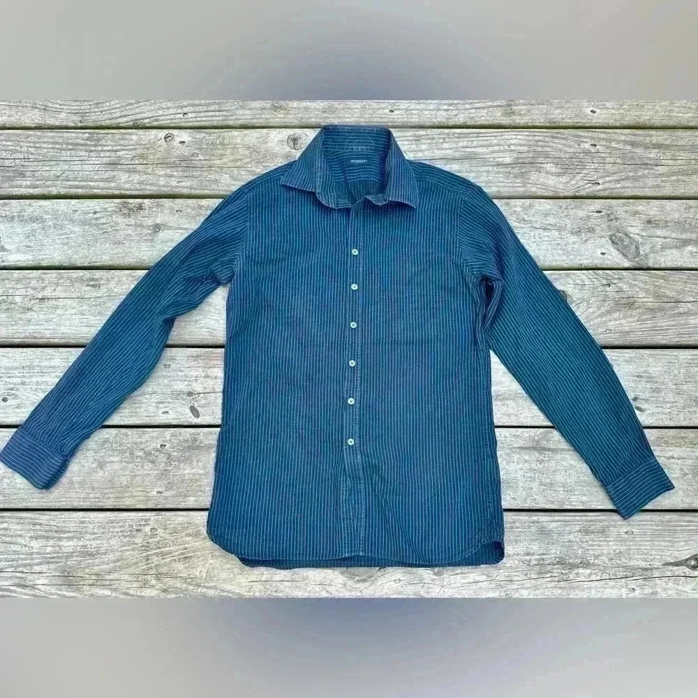 Burberry London Striped Long Sleeve Button Down